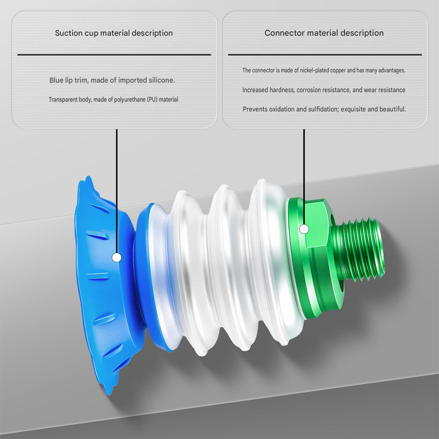 BGI Bellows Vacuum Suction Cup for Flexible Packaging and Industrial Robot Handling - Image 5