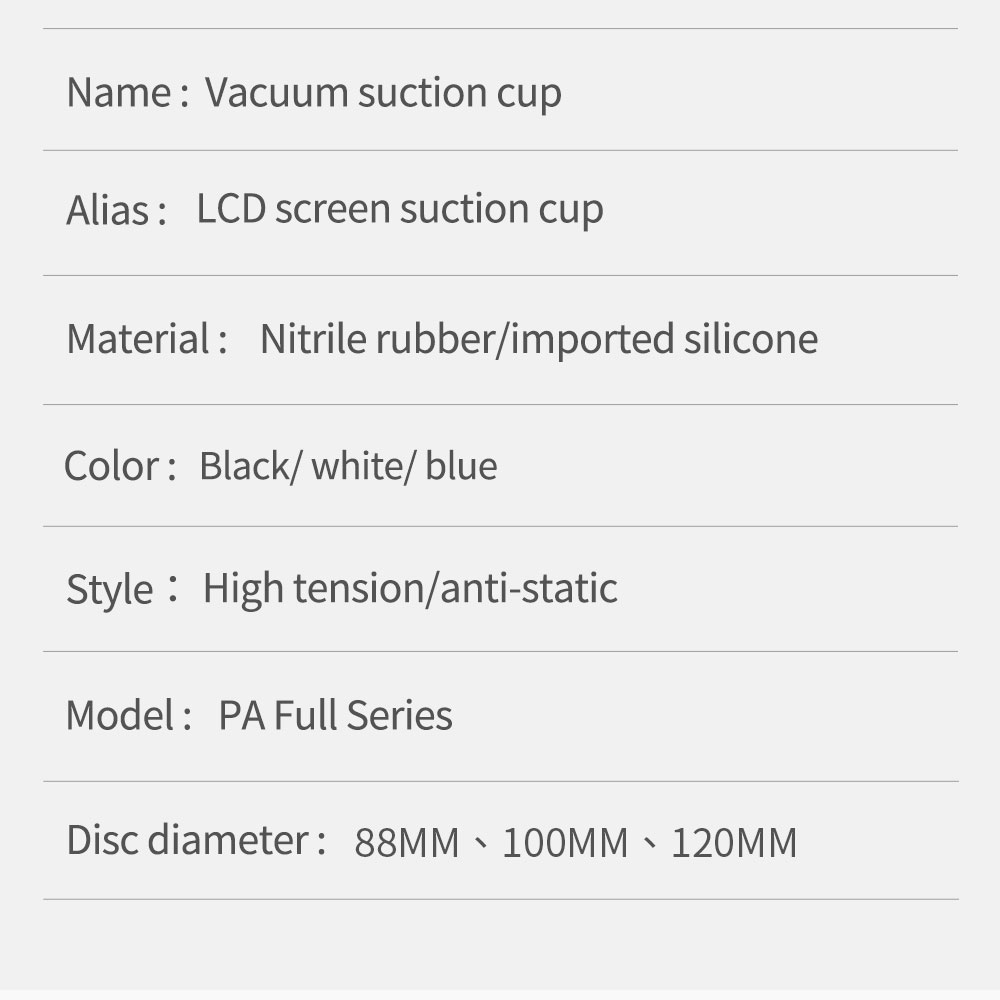 PA vacuum suction cups